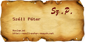 Széll Péter névjegykártya